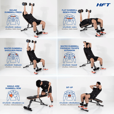 ม้านั่งฟิตเนส HOMEFITTOOLS รุ่น P5_9
